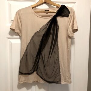 ☀️ Ann Taylor T-Shirt with Bow Size Large